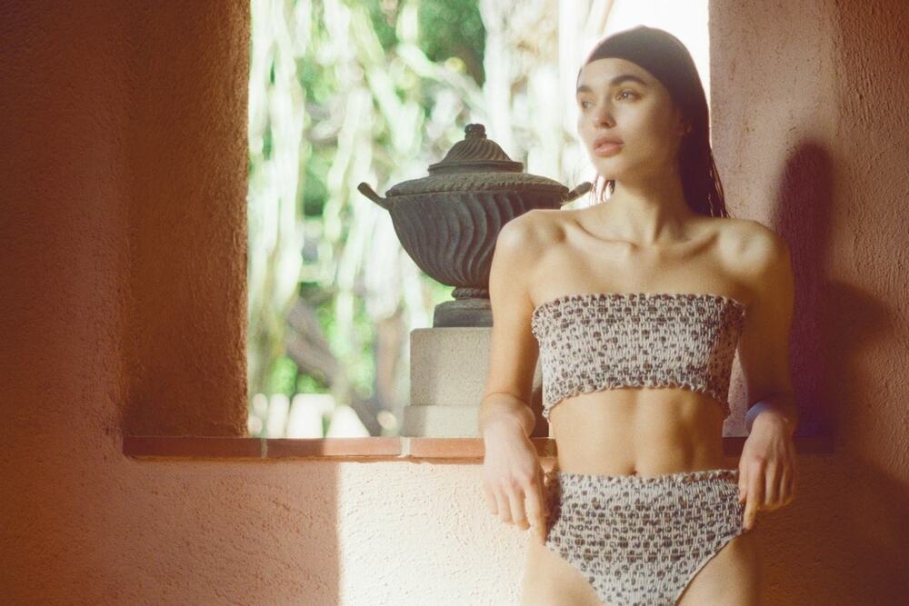 Reformation Ventura Leopard Bikini Bottom - XS Feline